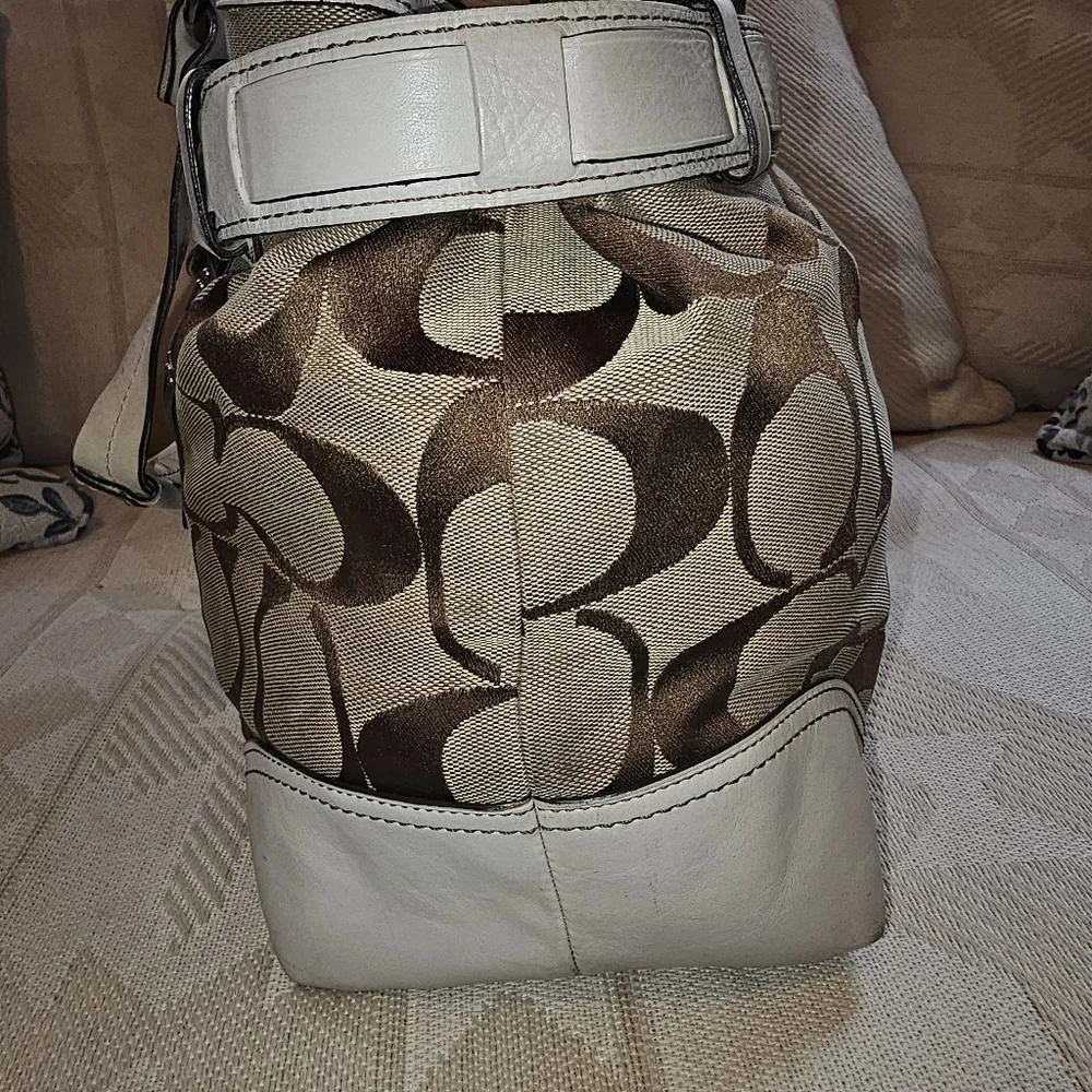 Coach Hampton Signature Python Tote - Picture 3 of 9